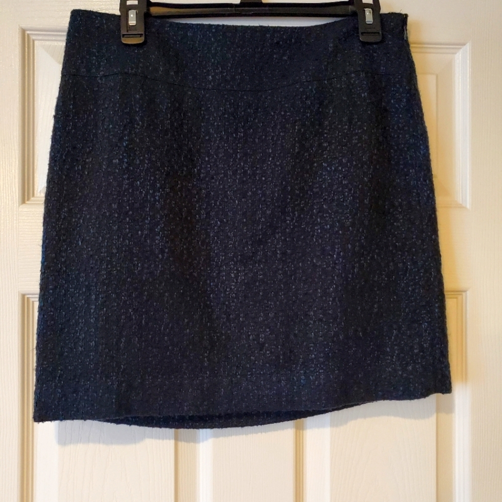 Loft black and blue skirt